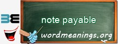 WordMeaning blackboard for note payable